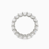 18K Yellow Gold Princess Cut Lab Diamond Eternity Band 14K White Gold 3.5*3.5mm Princess Cut DEF VVS-VS