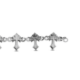 14K White Gold Knight' s Faith Pavé Lab Diamond Bracelet