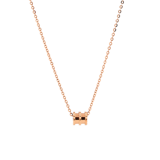 14K Rose Gold Lucky Roller Pendant Necklace