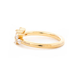 18K Yellow Gold Marquise Cut Lab Diamond 7 Stone Nature-Inspired Wedding Ring