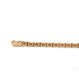 14K Yellow Gold Round Lab Dimaond Triangle Bracelet