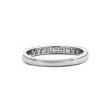 Platinum Princess Cut Lab Diamond 11 Stone Half Eternity Ring