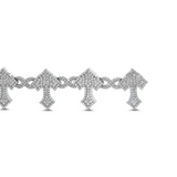 14K White Gold Knight' s Faith Pavé Lab Diamond Bracelet