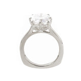 14K Yellow Gold 9 Carat Old Mine Cut Lab Diamond Solitaire Ring 14K White Gold