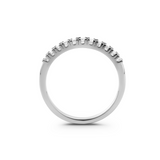 Platinum Princess Cut Lab Diamond 11 Stone Half Eternity Ring