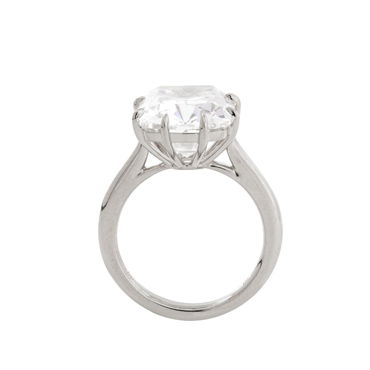 14k Yellow Gold 6.5 Carat Old Mine Cut Lab Diamond Prong Setting Vintage Solitaire Ring 14K White Gold