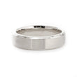 14K Yellow Gold Classic Flat Matte Brushed Men's Wedding Band Platinum