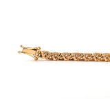 14K Yellow Gold Round Lab Dimaond Triangle Bracelet