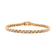 14K Yellow Gold Round Lab Dimaond Triangle Bracelet