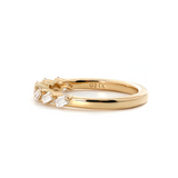 14K Yellow Gold Baguette Cut Lab Diamond 7 Stone Half Eternity Ring