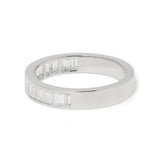 14K Yellow Gold Baguette Cut Lab Diamond Channel Setting Half Eternity Ring