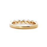 14K Yellow Gold Baguette Cut Lab Diamond 7 Stone Half Eternity Ring