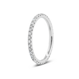 14K White Gold 4ct Oval Cut Lab Diamond Hidden Halo Bridal Set Rings with 3/4 Circle of Round Lab Diamond Pave