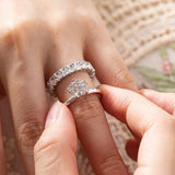Platinum Radiant Cut Lab Diamond Eternity Wedding Band