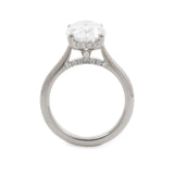 14K Yellow Gold 3ct Oval Cut Lab Diamond Hidden Halo Bridal Set Rings 14K White Gold